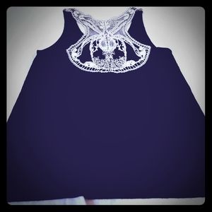 SALE! Midnight Hour Lace Back Top